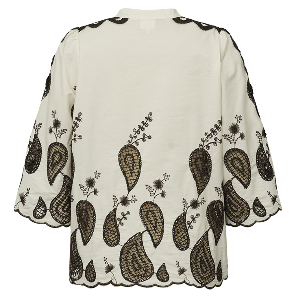 Gossia - Miraago Blouse G2843 - Creme - Brown