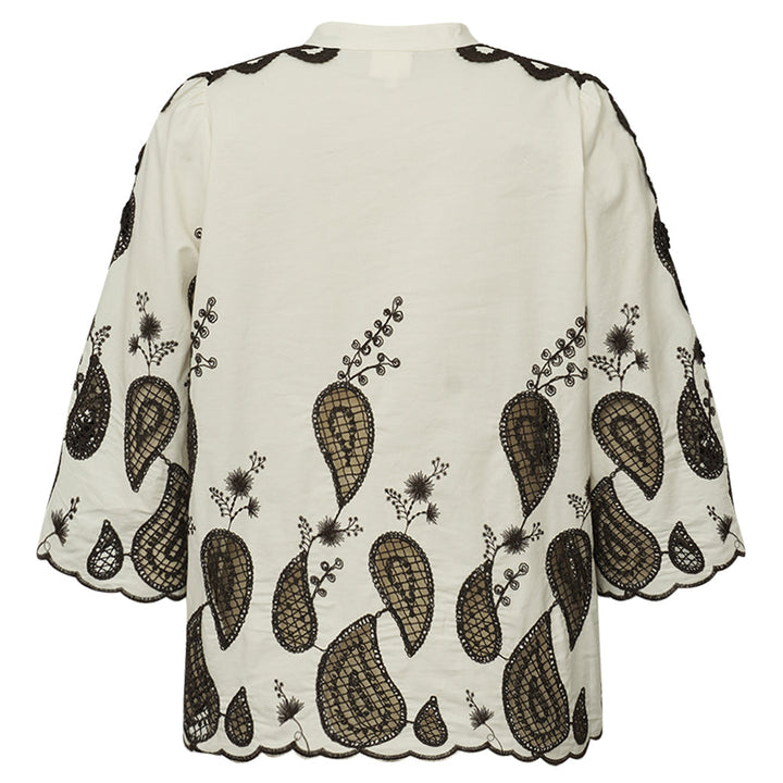 Gossia - Miraago Blouse G2843 - Creme - Brown
