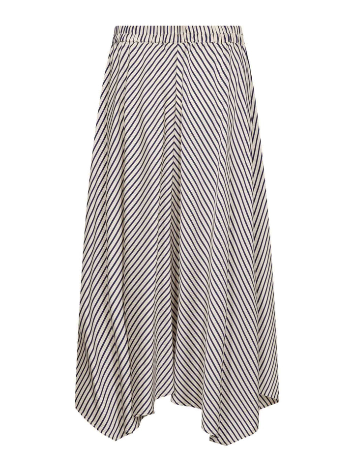 Gossia - Cloriego Skirt G3314 - Navy Creme Stripes