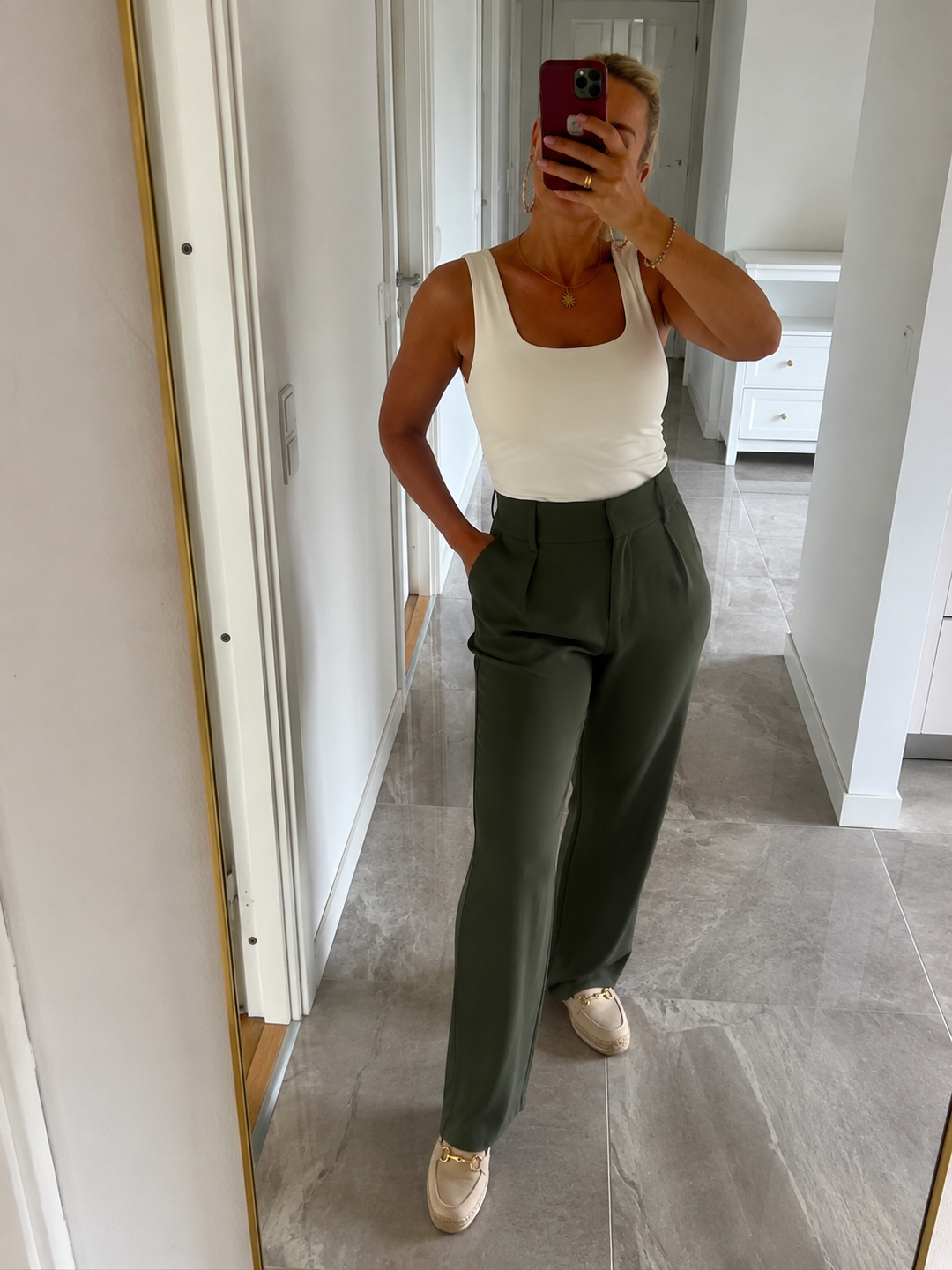 Valentin Studio - Pretty Pants Wide 163193 - 151 - Army