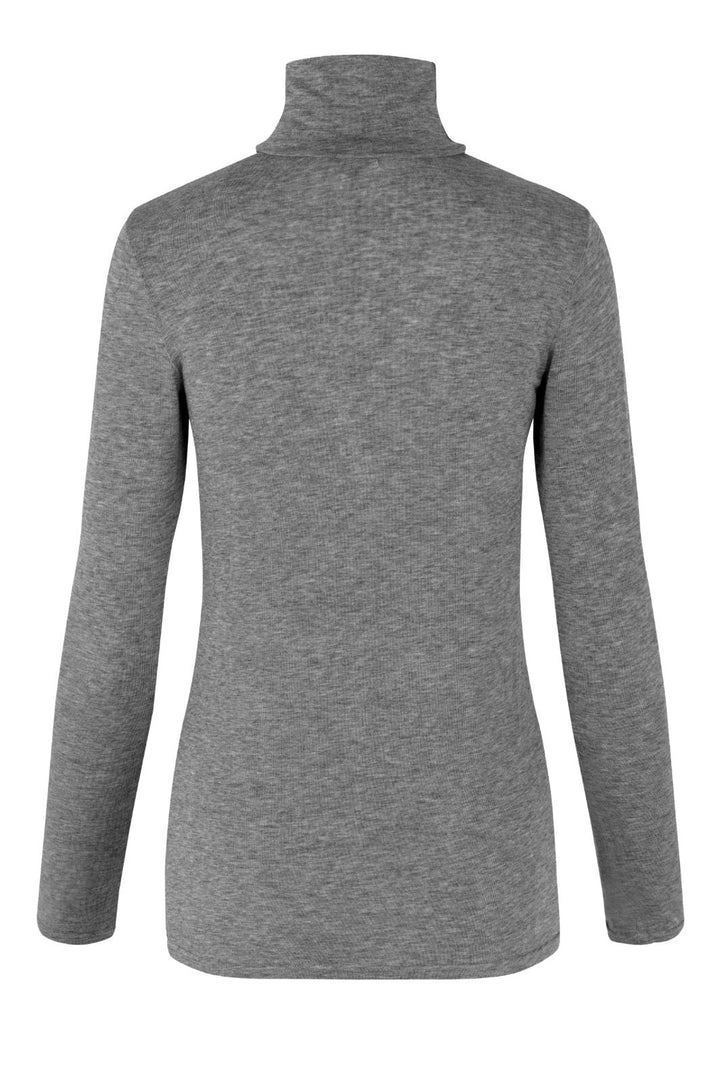 Second Female - Matima T-Neck Tee 55201 - 7002 Grey Melange