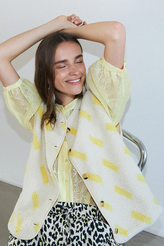 Lollys Laundry - Jacell Vest Sl26141-1001 - 93 Light Yellow