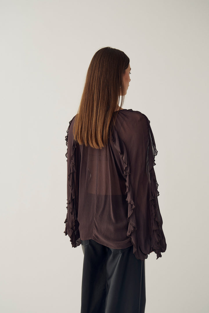 Noella - N-Merlynn Blouse 14230006 - 674 - Chocolate