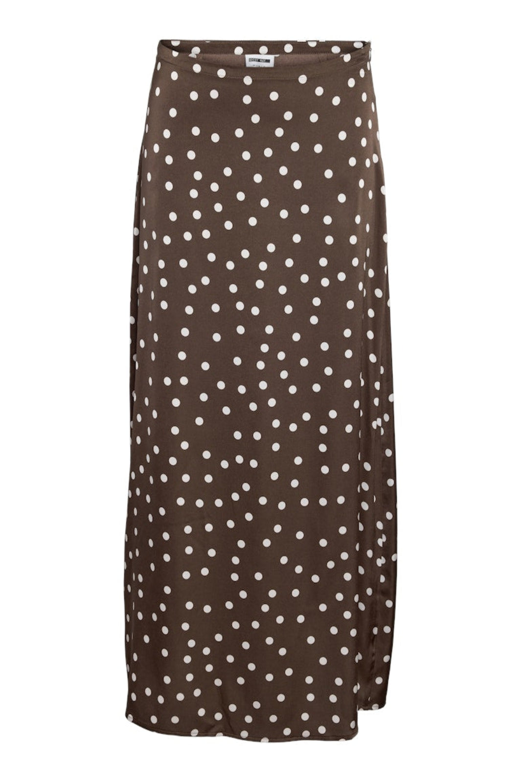 Noisy May x Molly&My - Nmbambi Midi Satin Skirt - 5054595 Chocolate Brown White Polka