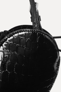 Rotate - Patent Croco Heart Bag 116427100 - 100 Black