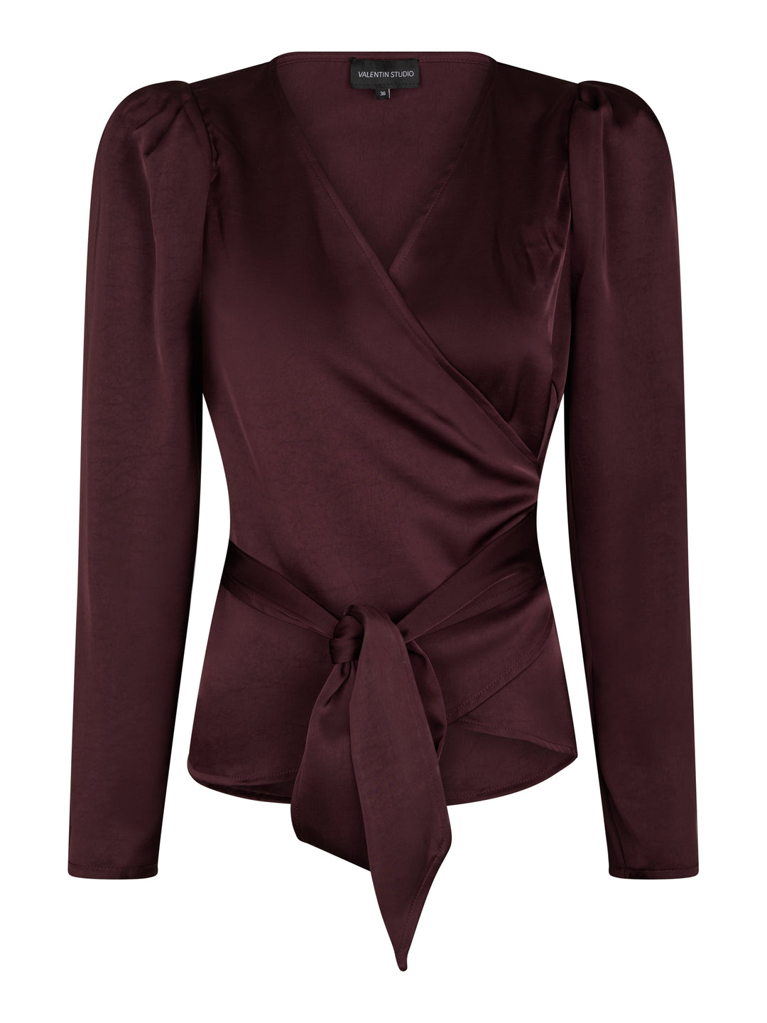 Valentin Studio - Josie Blouse Heavy Satin - Burgundy