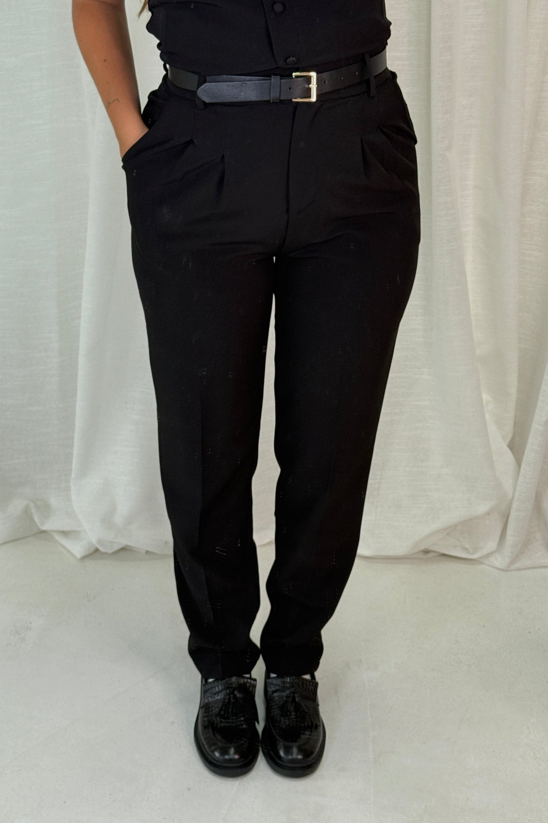 A-bee - Anine Pants - Black Bukser 