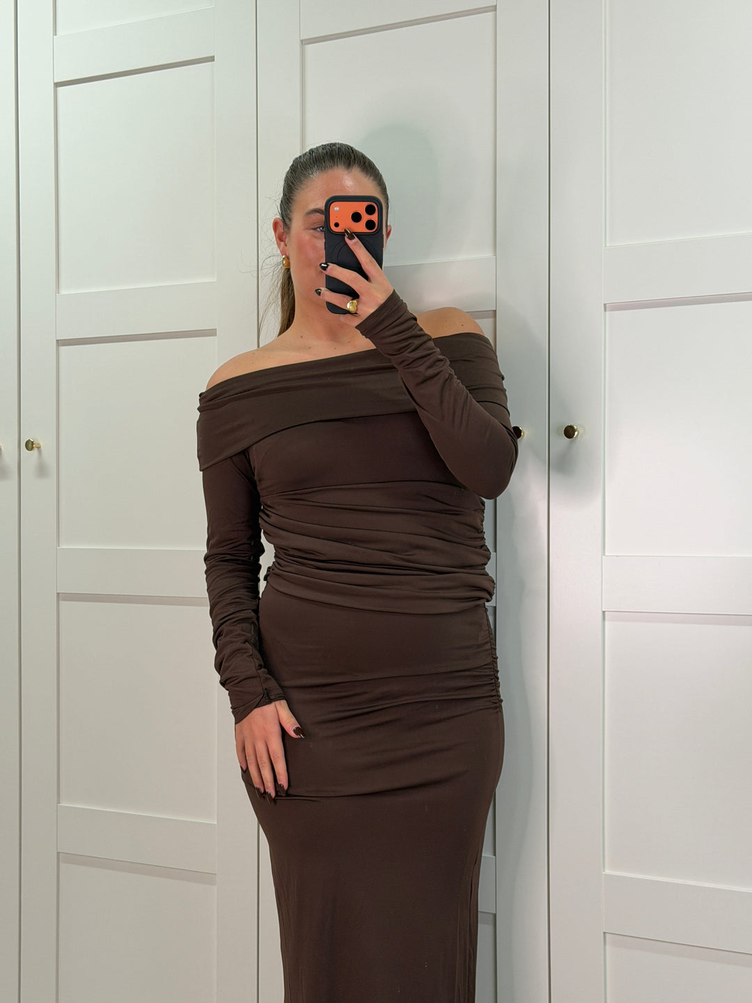 A-bee - Annelise Dress - Dark Brown Kjoler 