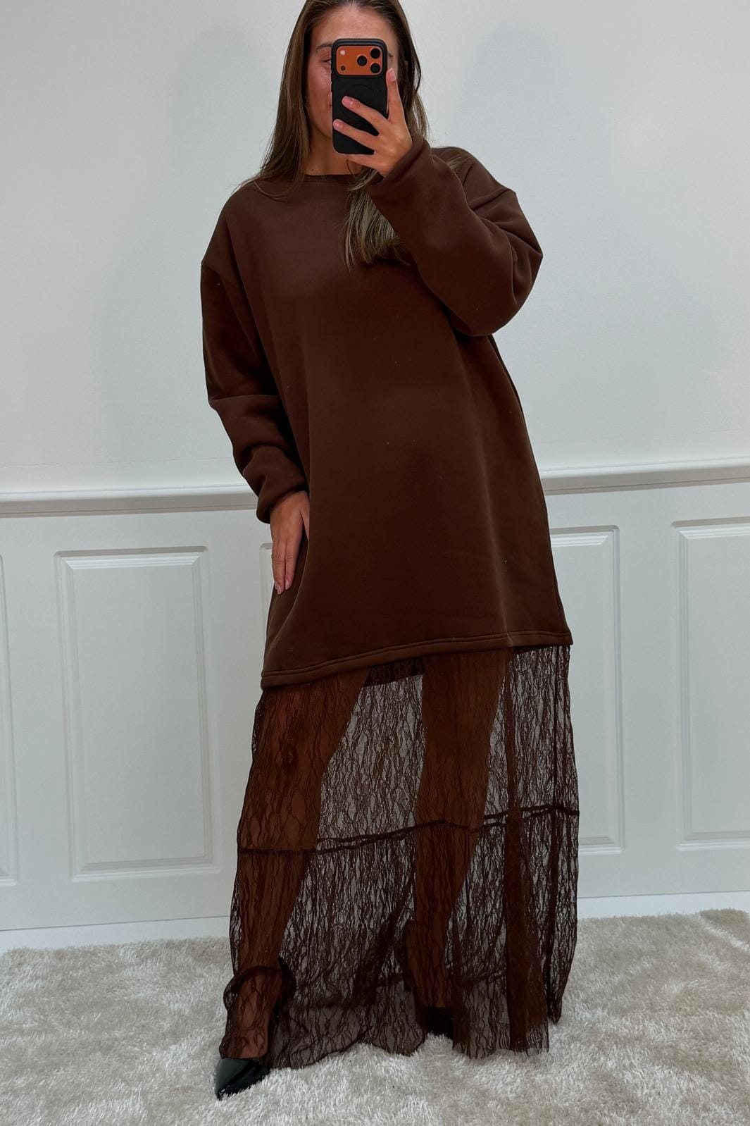 A-bee - Aubrey dress - Dark Brown Kjoler 