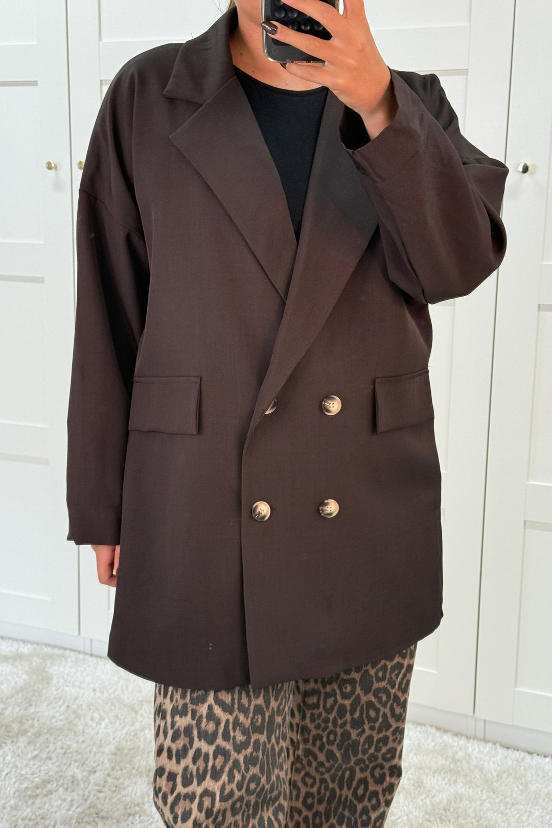 A-bee - Daphne Blazer - Dark Brown Blazere 