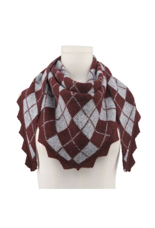 A-Bee - Inaya Scarf - Burgundy Tørklæder 