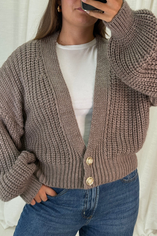 A-bee - Ivy Cardigan - Light Maroon Cardigans 