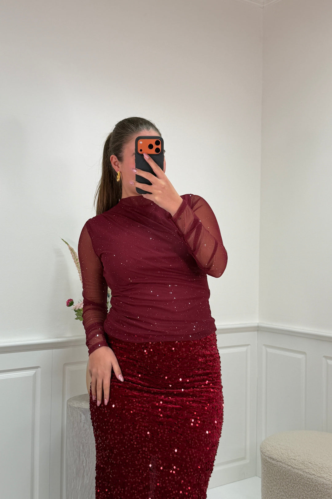 A-bee - Linetteblouse - Burgundy Bluser 