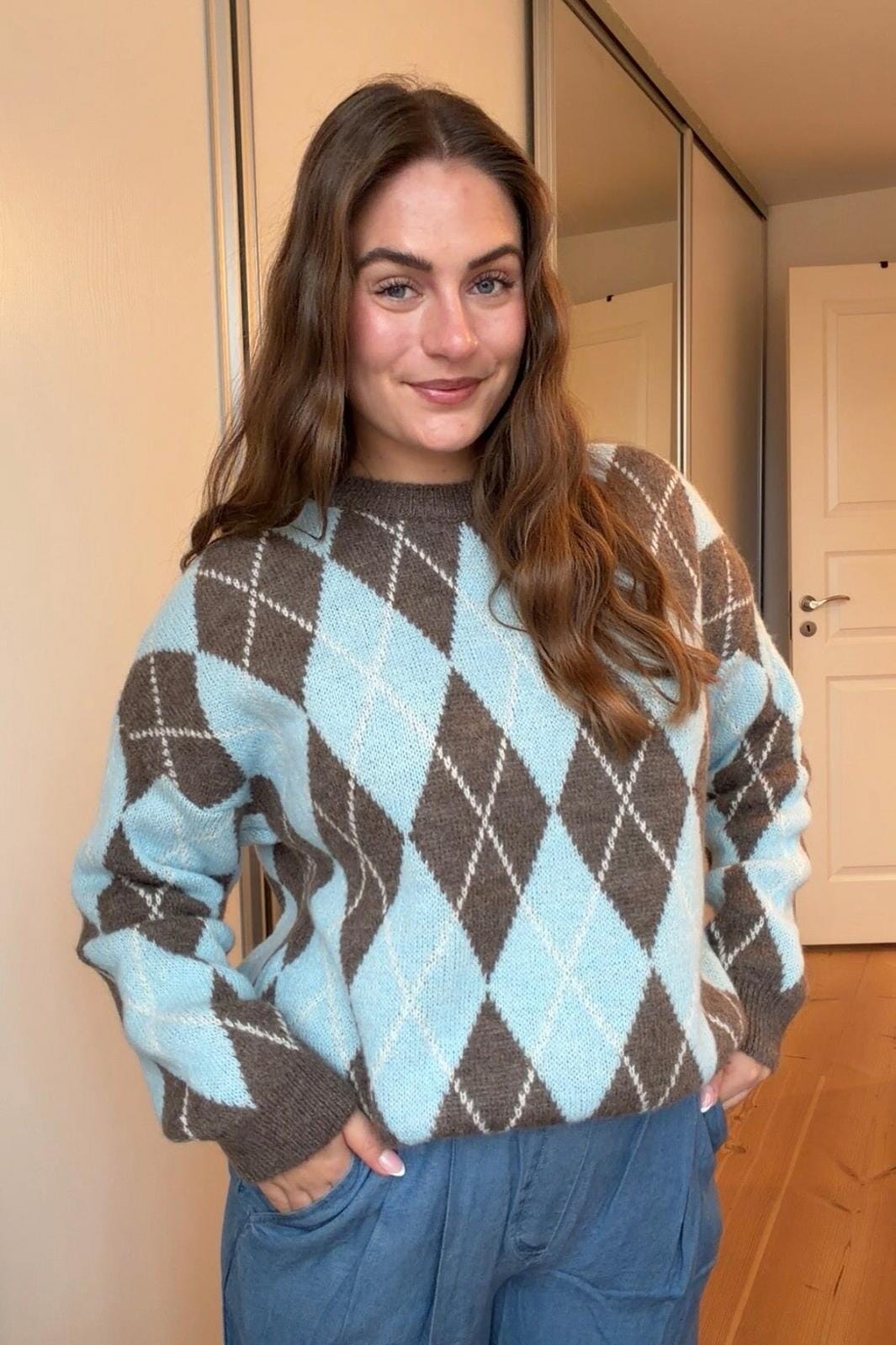 A-bee - Maika Knit - Chocolate Strikbluser 