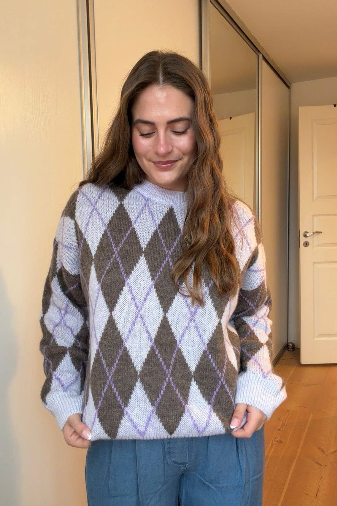 A-bee - Maika Knit - Lilac Strikbluser 