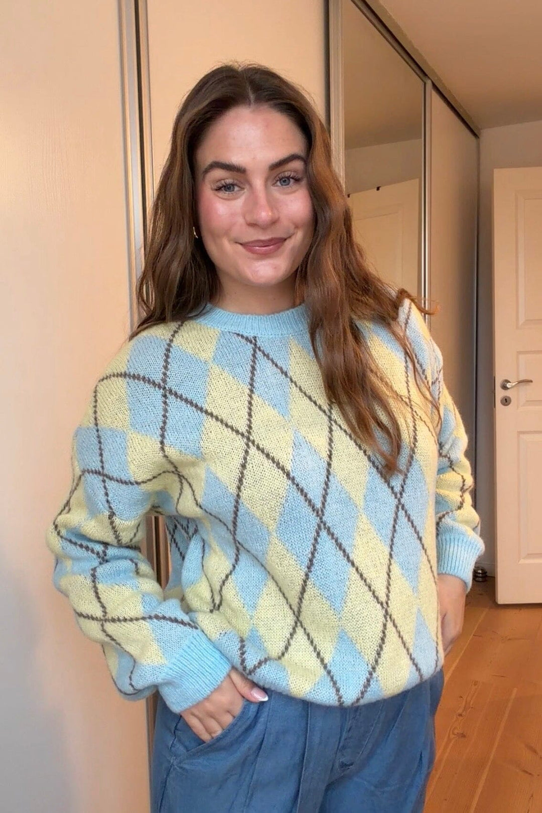 A-bee - Maika Knit - Yellow Strikbluser 