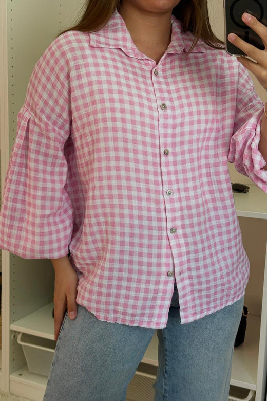 A-bee - Sofie Shirt - Pink Skjorter 