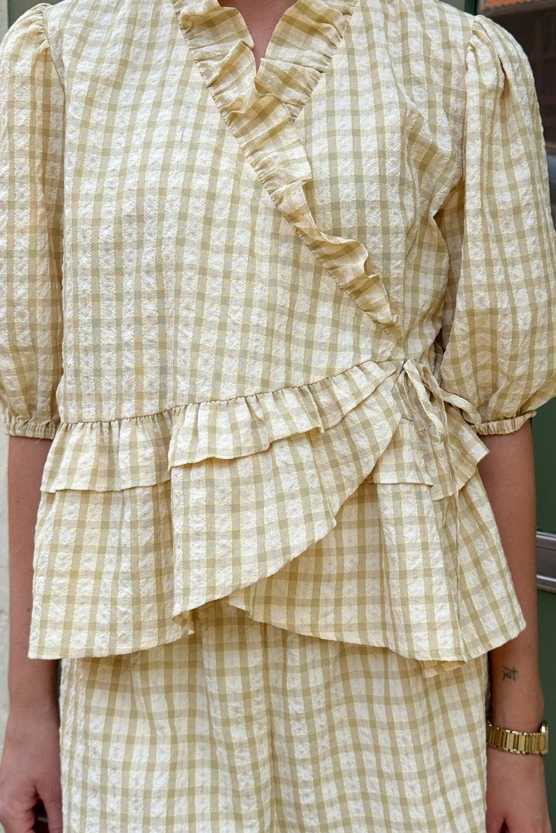 A-View - Aulina Blouse AV6070 - 069 - Pale Yellow Bluser 