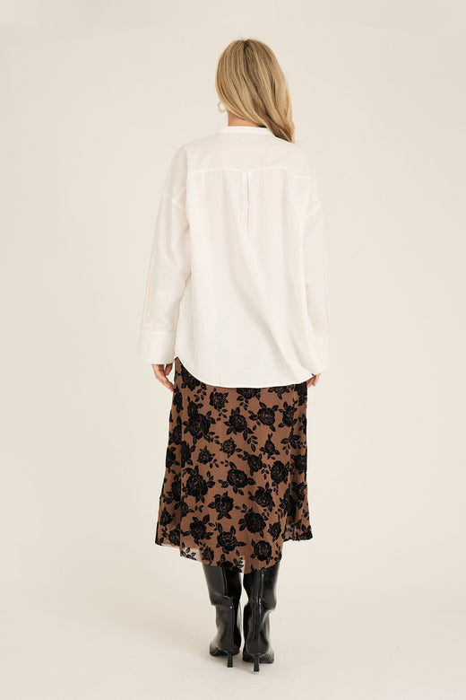 A-View - Claudine Skirt AV7003 - 117 - Brown Nederdele 