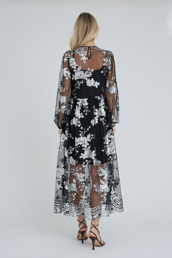 A-View - Estelle Dress AV6095 - 045 - Black/Silver