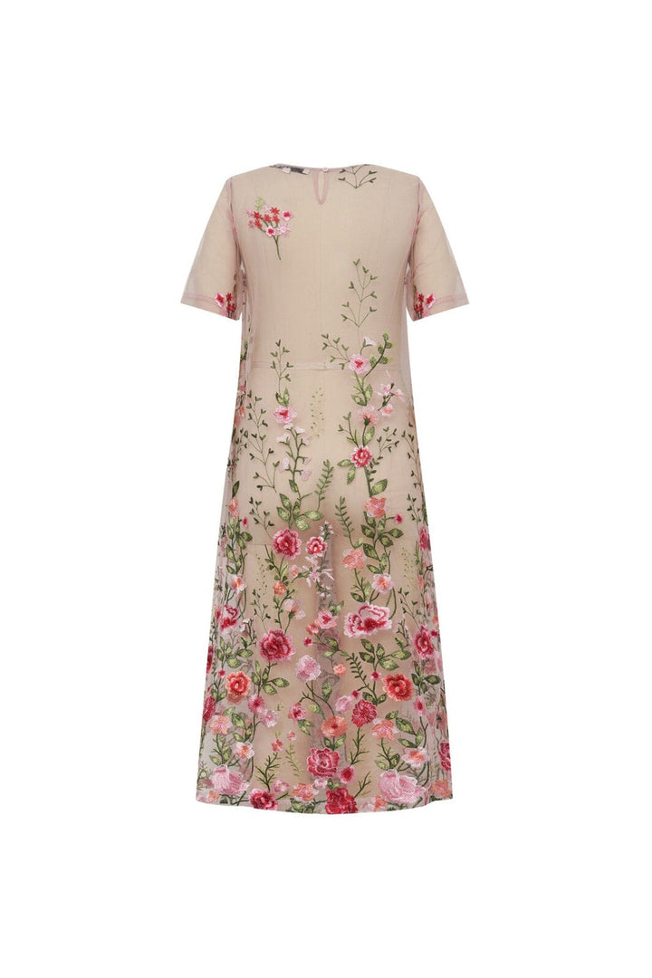 A-View - Fuschia Midi Dress AV7086 - 255 - Rose/Red