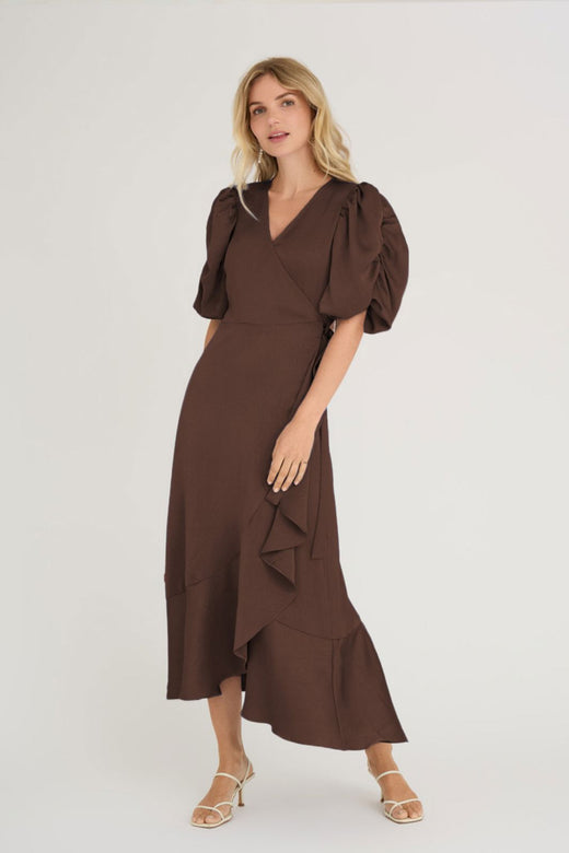 A-View - Sinda Dress AV4922 - 194 - Dark Brown Kjoler 