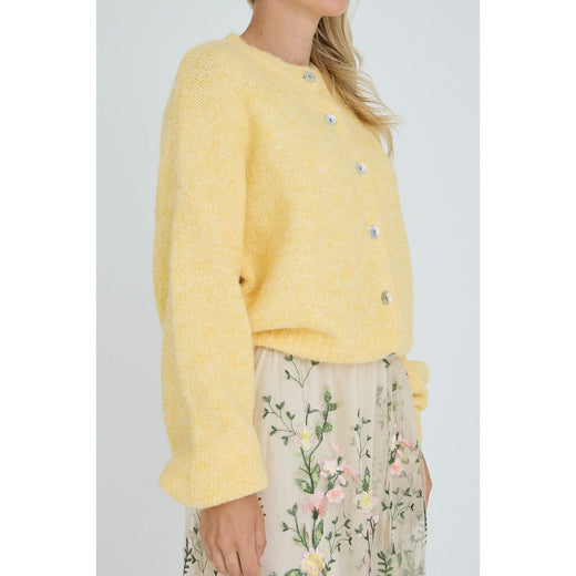 A-View - Soft Knit Cardigan AV7074 - 069 - Pale Yellow Cardigans 