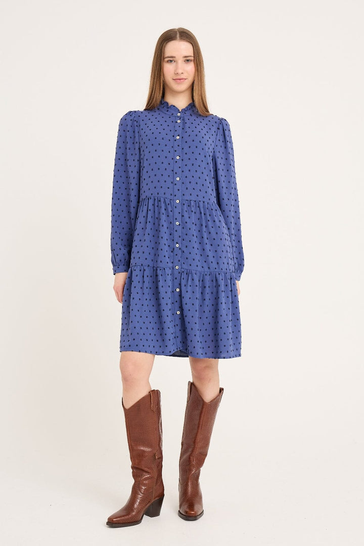 A-View - Vanessa L/S Dress AV6025 - 294 - Blue/Black