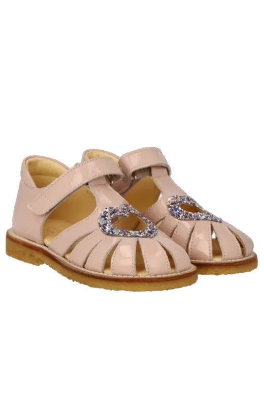 Angulus - Hjertesandal Med Funklende Glitter Hjerte 5186-202 - 3282/3296 Rosebud/pastel Multi Glitter Sandaler 