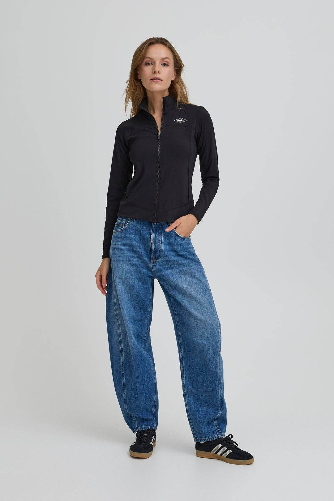 Ball - Baforma Ls Zipblouse 50405369 - 193911 - Black Bluser 