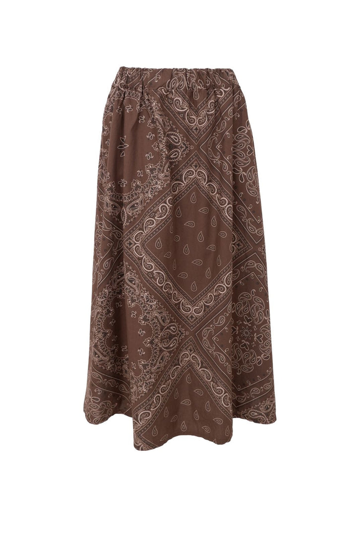 Black Colour - Bcabbie Skirt 40728 - Coffee Paisley