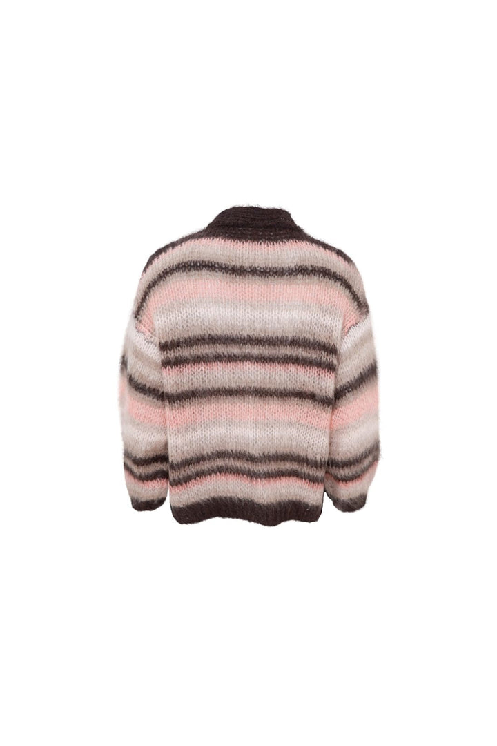 Black Colour - Bcalana Striped Cardigan 1269 - Soft Rose