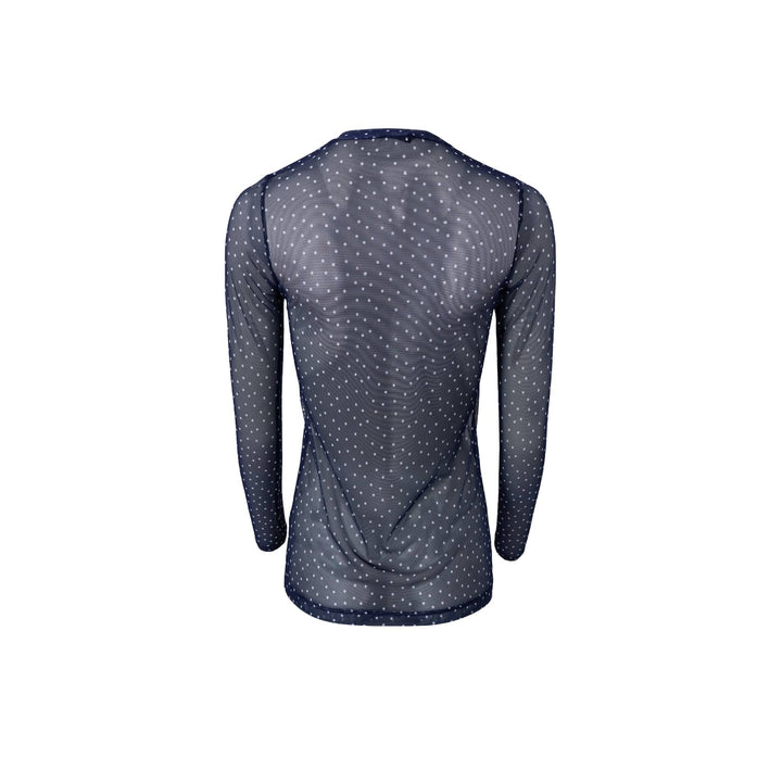 Black Colour - Bcanne Mesh Blouse 41138 - Shirts - Navy Dot Bluser 