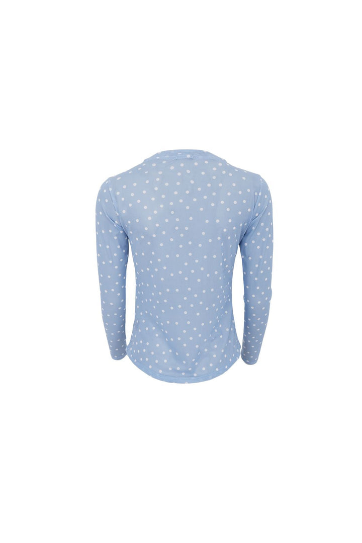 Black Colour - Bcannie Mesh Blouse 3846 - Shirts - Lt. Blue Dot