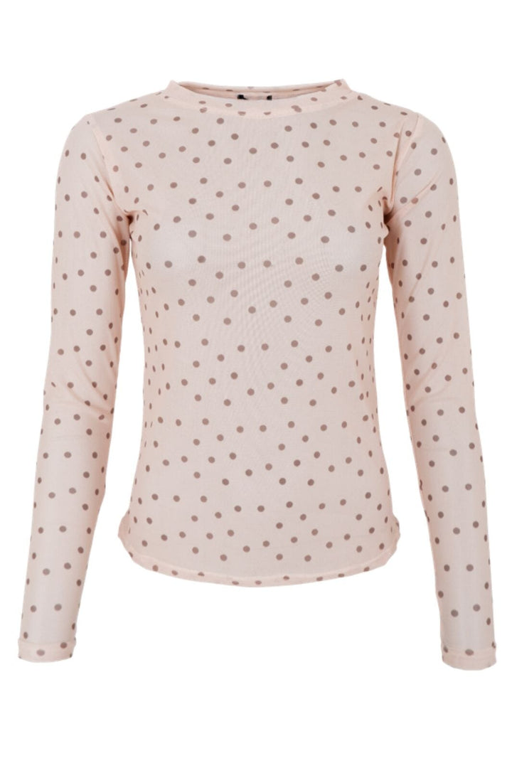 Black Colour - Bcannie Mesh Blouse 3846 - Shirts - Powder Dot Bluser 