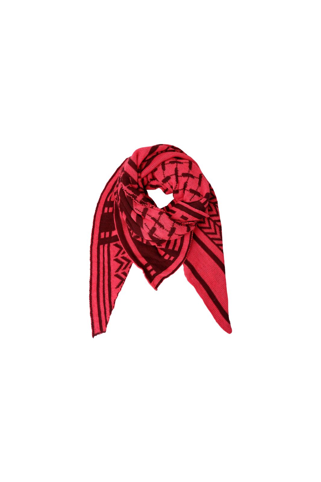 Black Colour - Bcbex Triangle Scarf 208279 - Berry