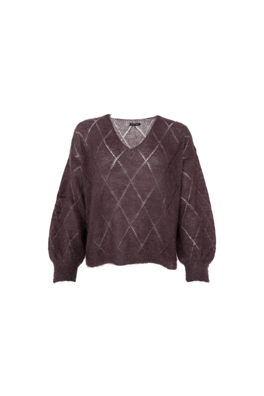 Black Colour - Bcbjoerk Argyle Jumper 1259 - Coffee