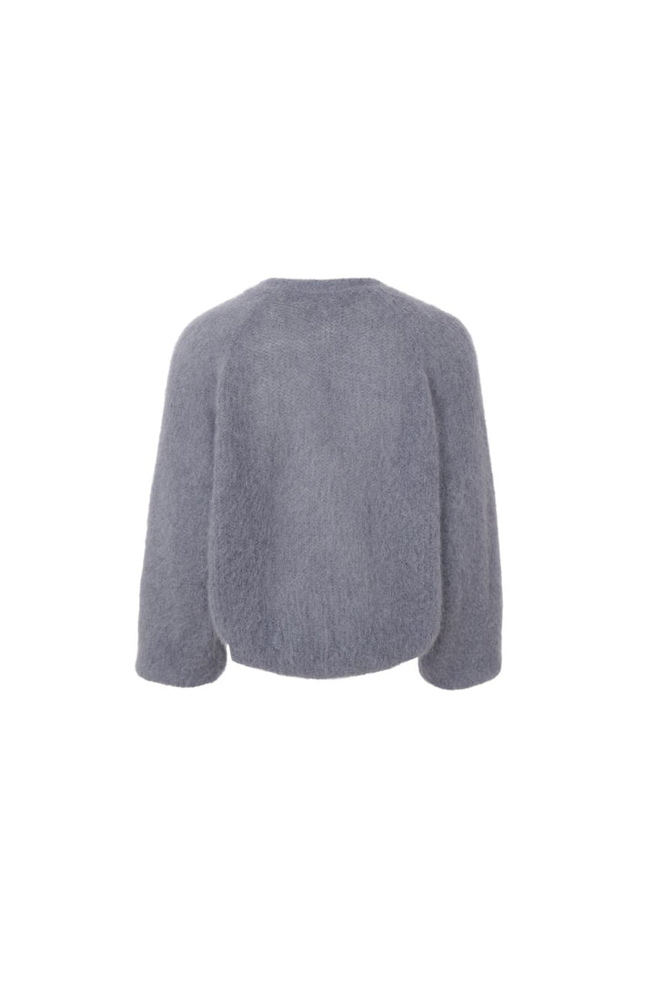 Black Colour - Bcbjoerk Cross Jumper 1265 - Grey Melange