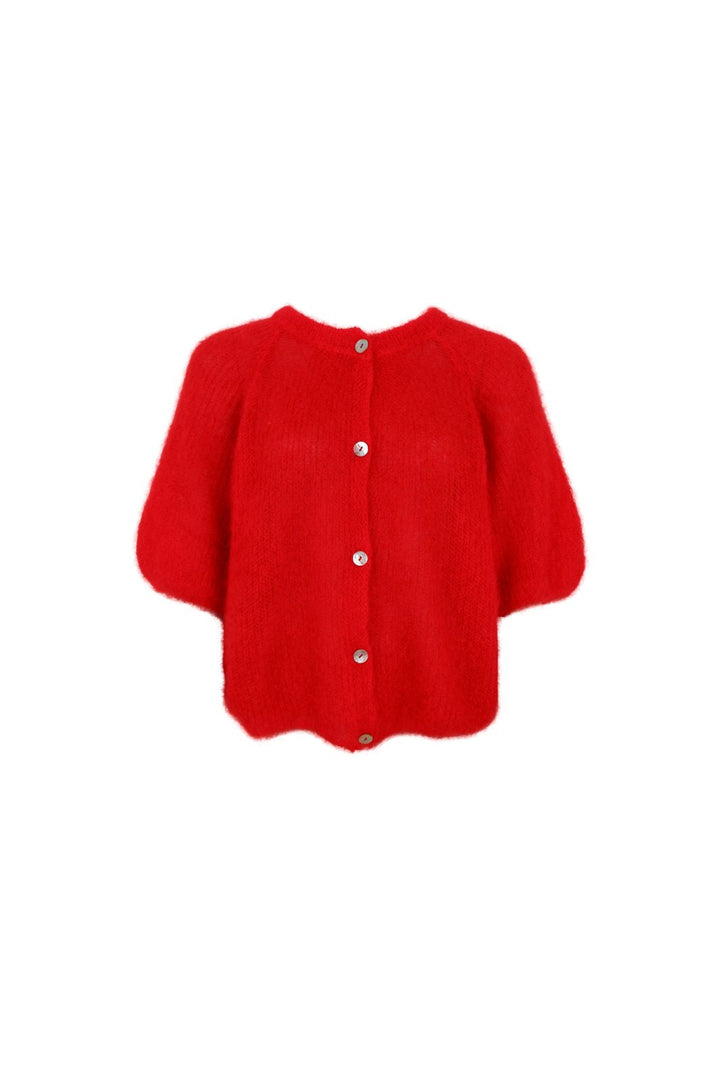 Black Colour - Bcbjoerk Patent Knit Cardigan 1251 - Red