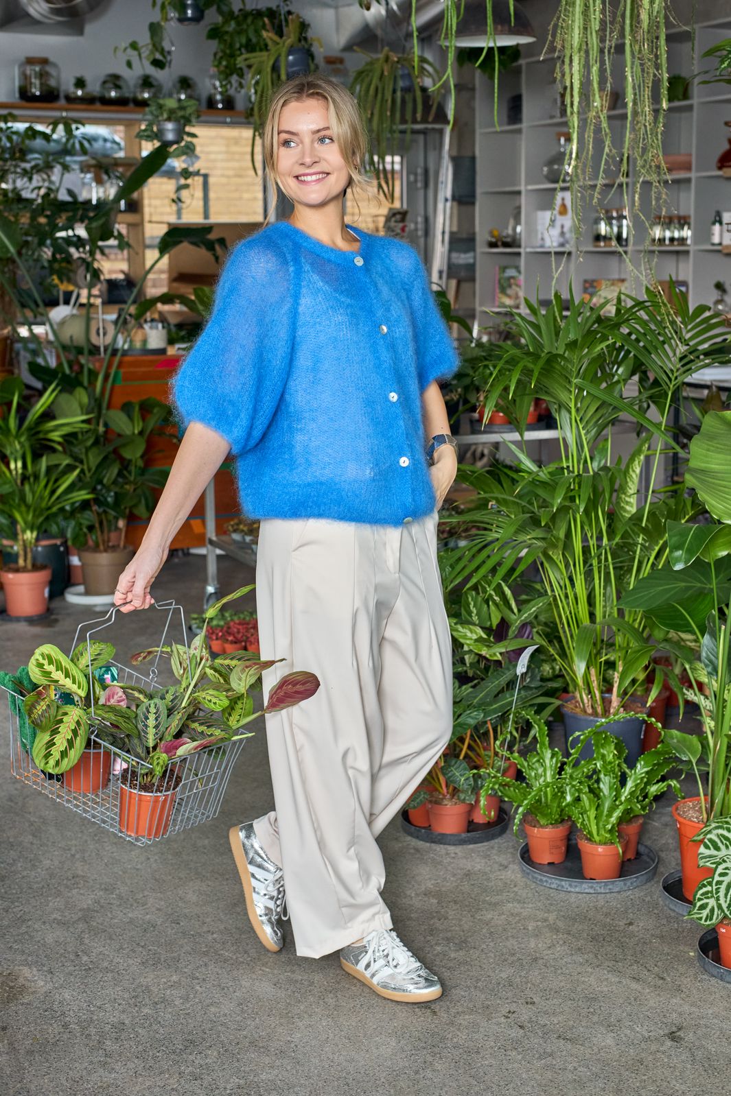 Black Colour - Bcbjoerk Patent Knit Cardigan 1251 - Sky Blue