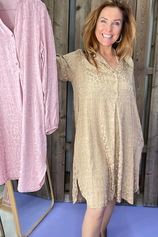 Black Colour - BcCleo Jacquard Tunic Shirt - Frappe Kjoler 