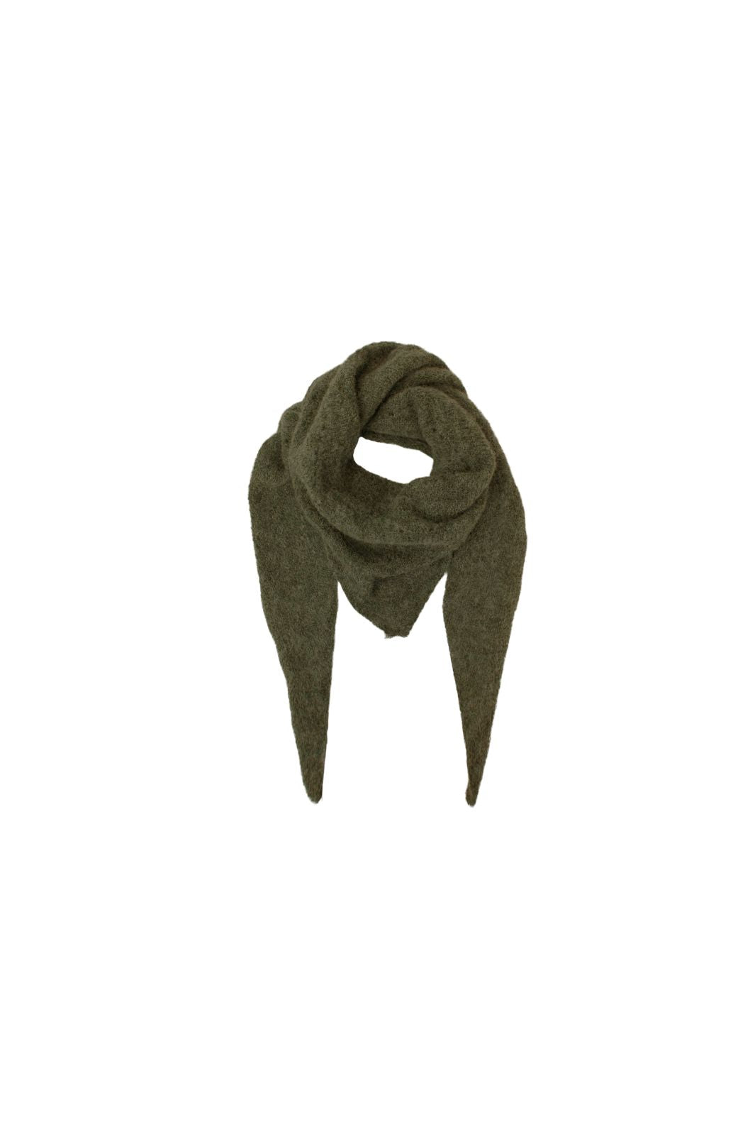 Black Colour - Bcdell Knitted Mini Scarf 208327 - Dk. Lime