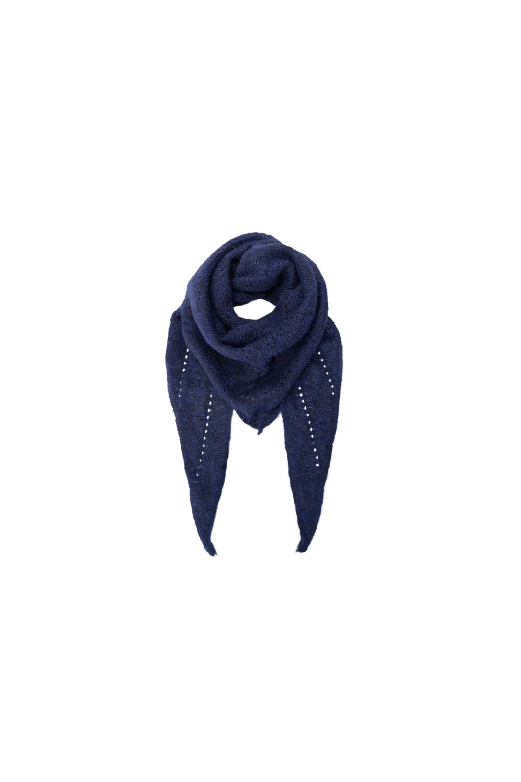 Black Colour - Bcdell Knitted Mini Scarf 208327 - Navy