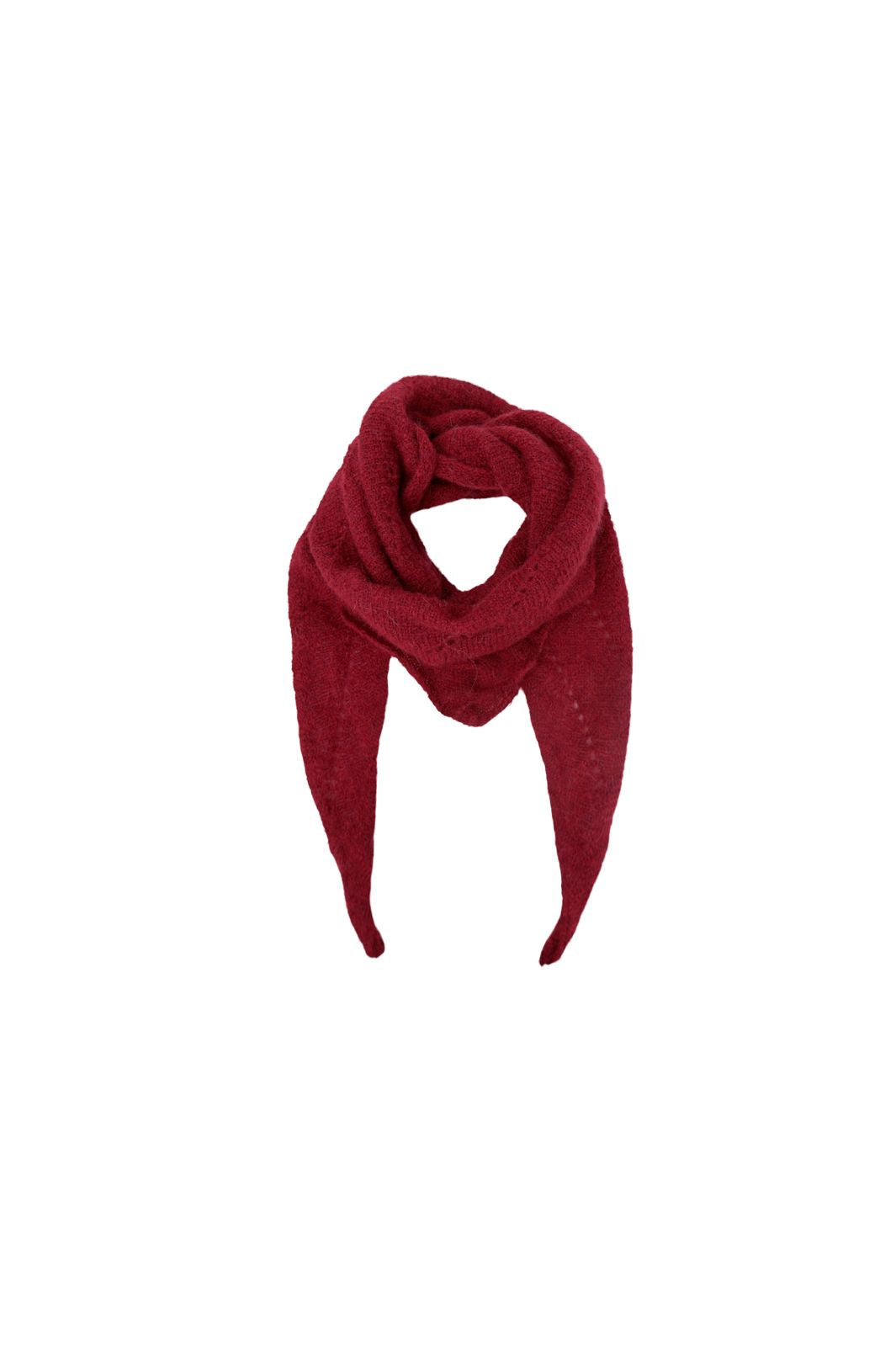 Black Colour - Bcdell Knitted Mini Scarf 208327 - Wine