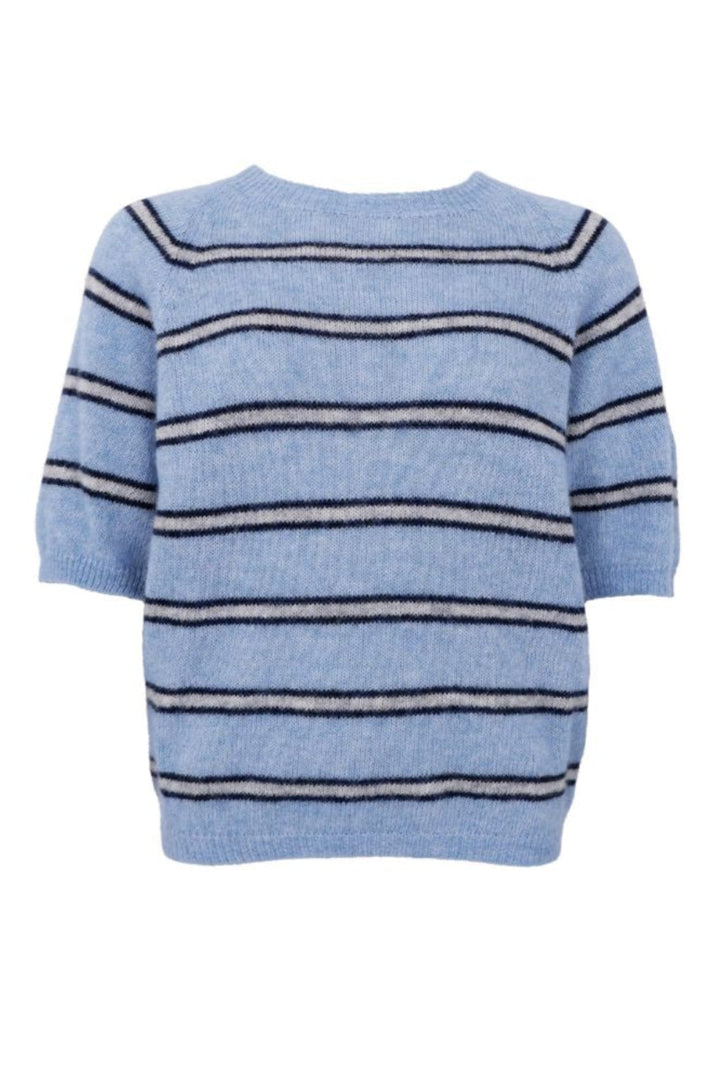 Black Colour - Bcdell Ss Jumper 1246 - Blue Marine