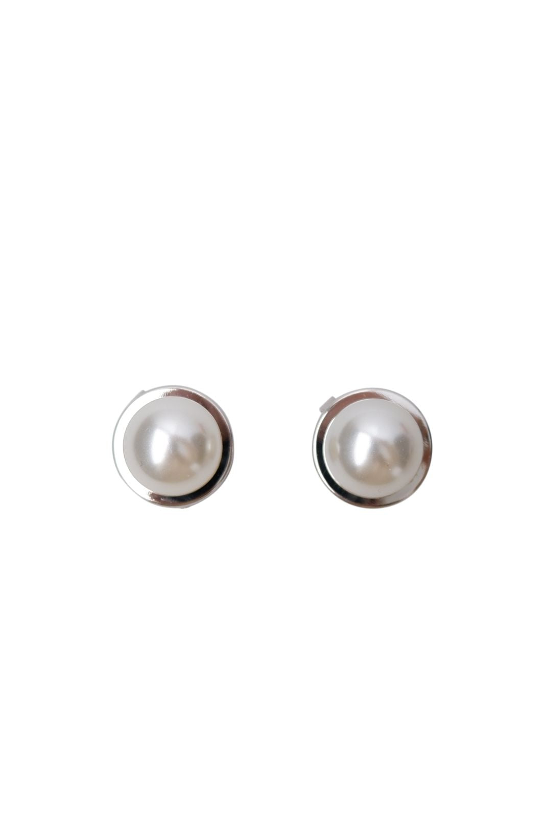 Black Colour - Bcdowny Button Covers, 2 Pcs. Set 4531 - Pearl Silver Coloured
