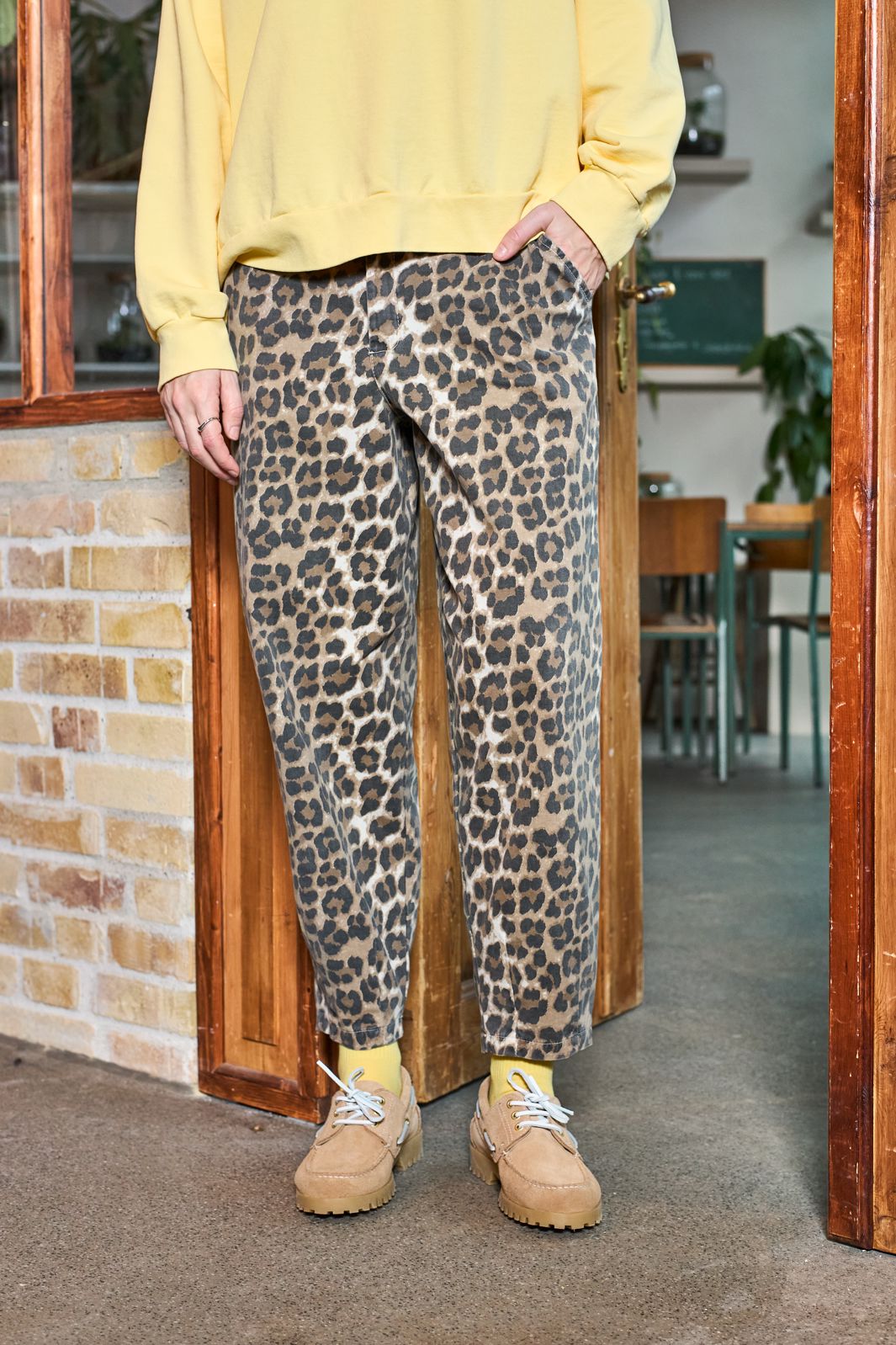 Black Colour - Bcellie Barrel Pant 41092 - Leopard