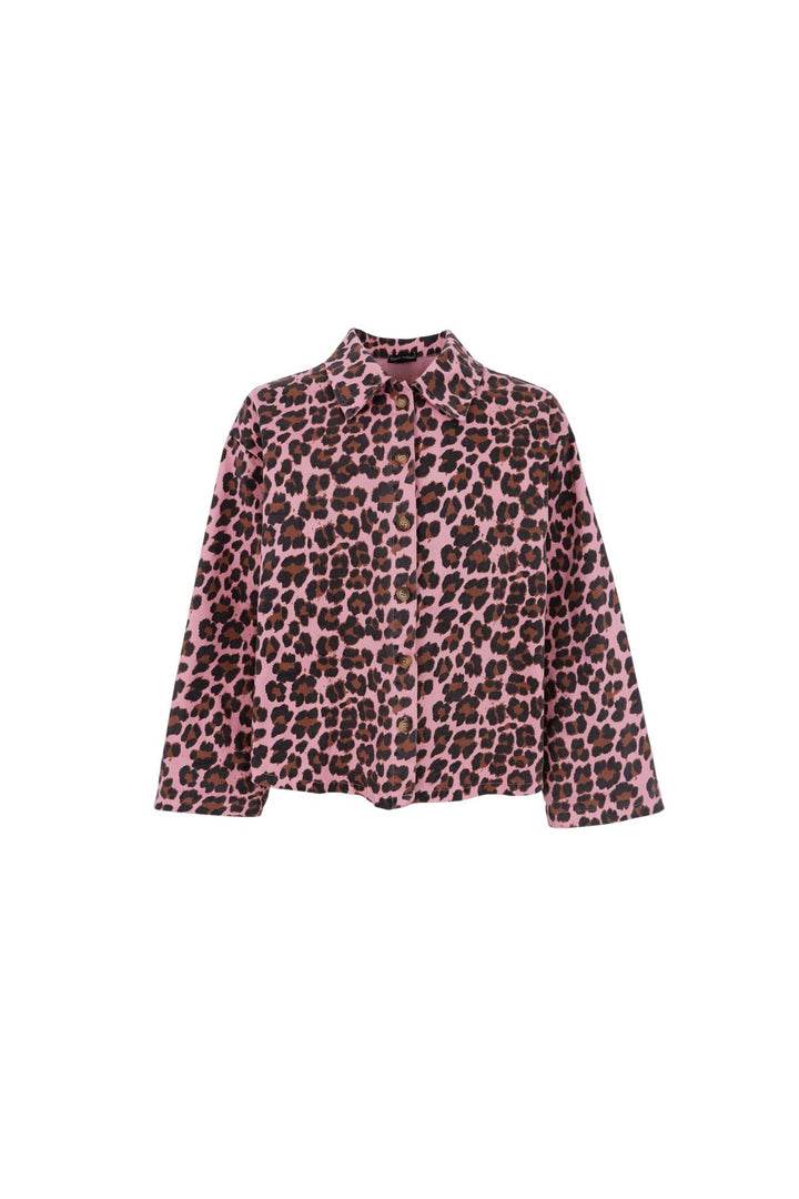 Black Colour - Bcellie Shirt Jacket 41101 - Pink Leo