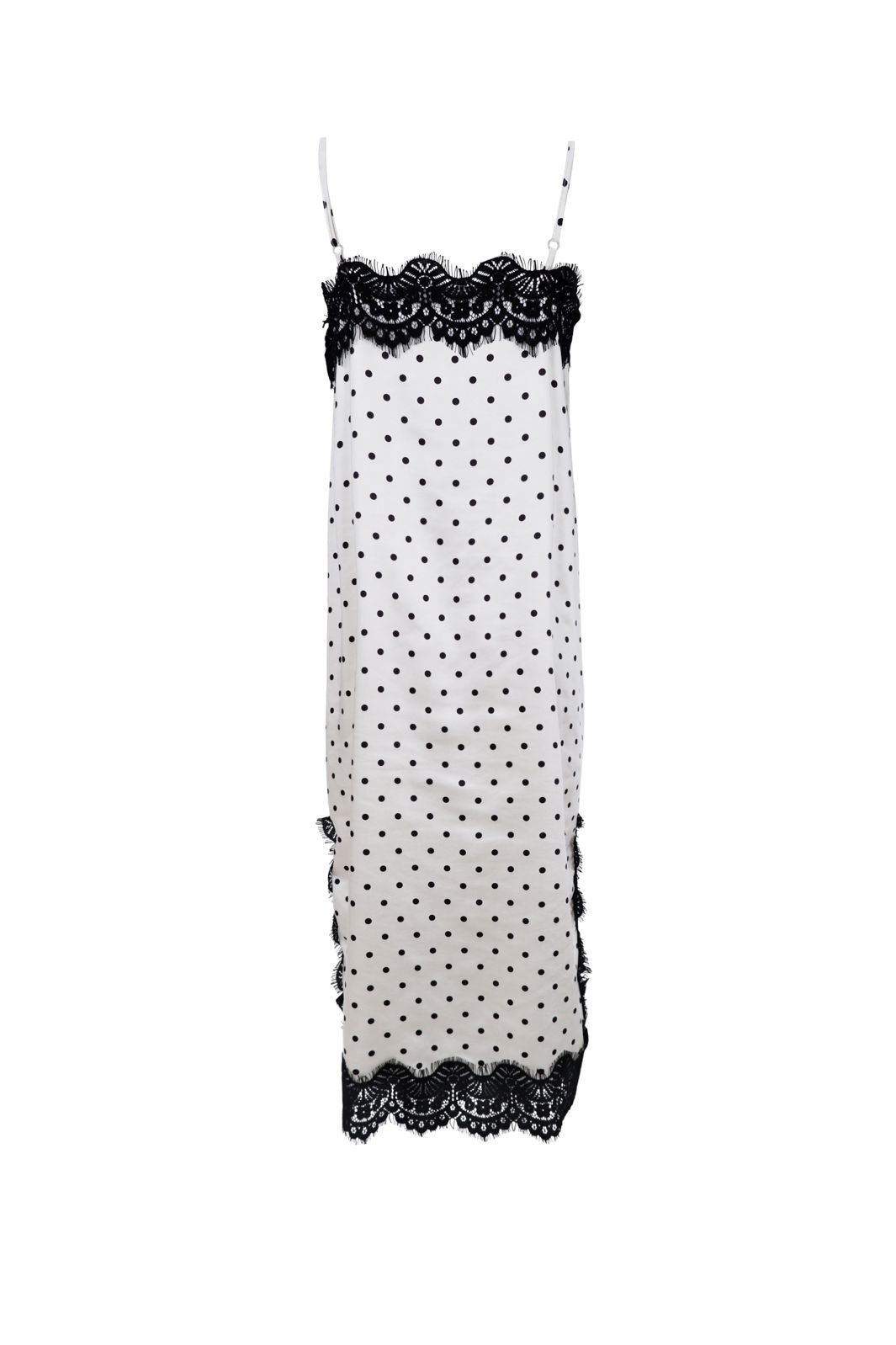 Black Colour - Bcevie Lace Strap Dress 41047 - White Dot