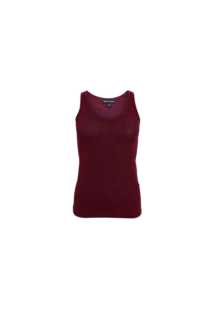 Black Colour - Bcfaye Lurex Top 40055 - Shirts,Musthaves - Chocolate